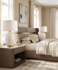 Cartagena White and Antique Brass Table Lamp 
