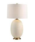 Cartagena White and Antique Brass Table Lamp -1