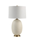 Cartagena White and Antique Brass Table Lamp -2