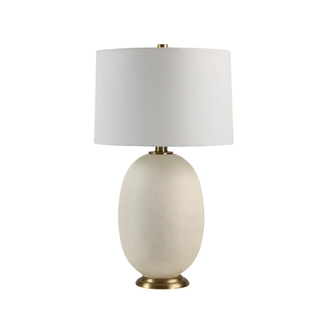 Cartagena White and Antique Brass Table Lamp -2