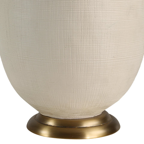 Cartagena White and Antique Brass Table Lamp -3