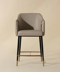 Carter Beige Modern Faux Leather Counter Stool-2