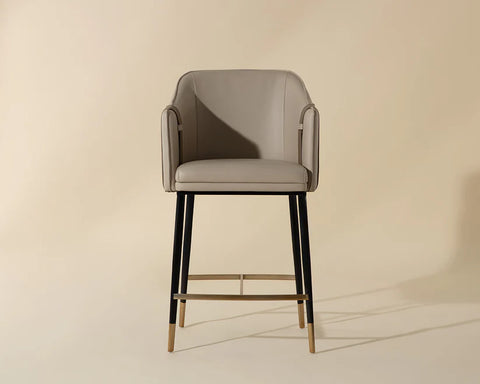 Carter Beige Modern Faux Leather Counter Stool-2