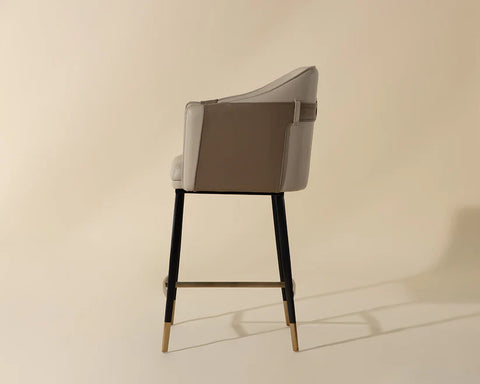 Carter Beige Modern Faux Leather Counter Stool-4