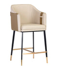 Carter Beige Modern Faux Leather Counter Stool-6
