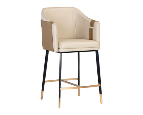 Carter Beige Modern Faux Leather Counter Stool-6
