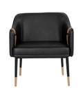 Carter Black and Cognac Faux Leather Accent Chair-2