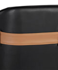 Carter Black and Cognac Faux Leather Accent Chair-6