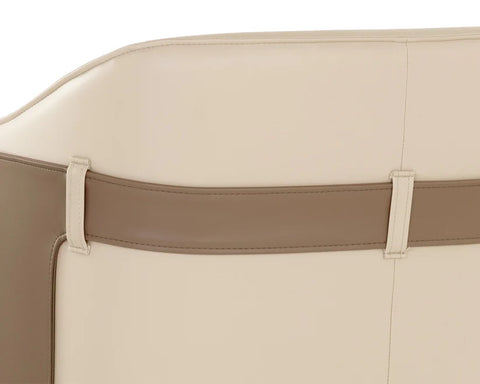 Carter Napa Beige & Tan Faux Leather Swivel Office Chair -5