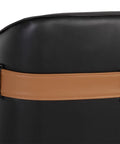 Carter Napa Black & Cognac Faux Leather Swivel Office Chair-5