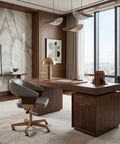 Carter Napa Black & Cognac Faux Leather Swivel Office Chair