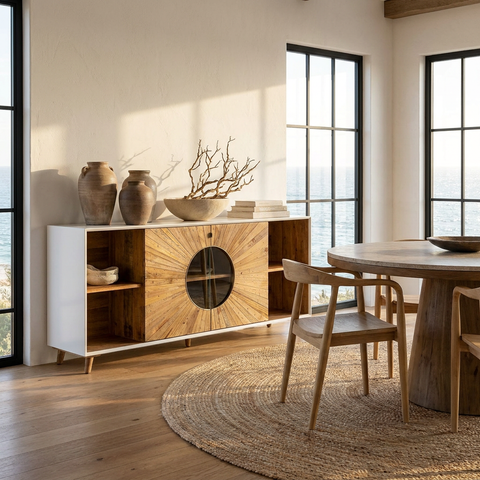 reclaimed wood sideboard cabinet