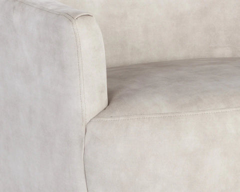 Casey Cream Fabric Swivel Accent Chair -5