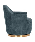 Casey Petrol Fabric Swivel Accent Chair-3