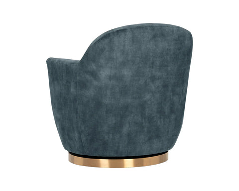 Casey Petrol Fabric Swivel Accent Chair-4