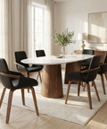 Caspian Black Faux Leather Dining Chairs - Set of 2