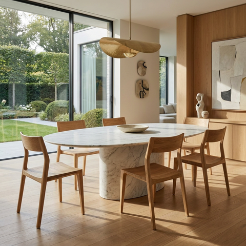 Catania Natural Modern Wood Dining Chair 