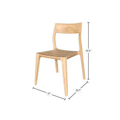 Catania Natural Modern Wood Dining Chair -6