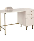 Celine Rubberwood Executive Desk - Sunpan-1