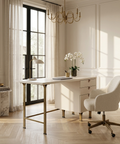 Celine Rubberwood Executive Desk - Sunpan