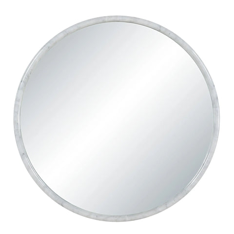 Cento Carrara Marble Round Wall Mirror -1