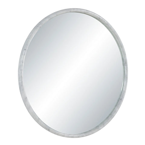 Cento Carrara Marble Round Wall Mirror -2