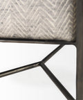 Charlotte Grey Herringbone Upholstered Bench-6