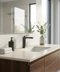 Chicane Brushed Black Chrome Single Hole Bathroom Faucet