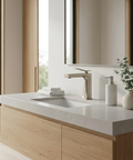 Chicane Brushed Nickel Single Hole Bathroom Faucet