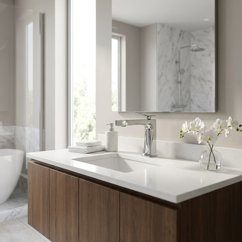 Chicane Polished Chrome Single Hole Bathroom Faucet