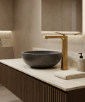 Chicane Tall Brushed Gold Single Hole Bathroom Faucet