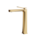 Chicane Tall Polished Gold Single Hole Bathroom Faucet-1