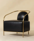 Cicero Black Bonded Leather Accent Chair -1