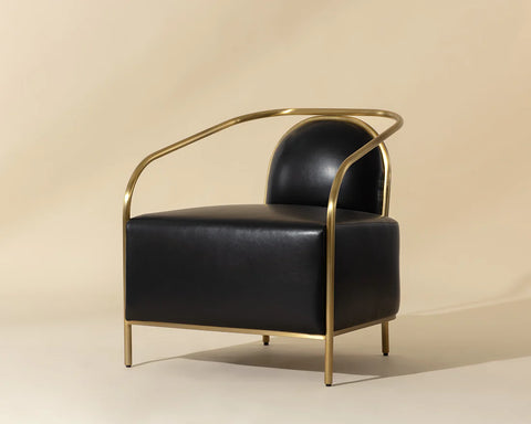 Cicero Black Bonded Leather Accent Chair -1