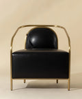 Cicero Black Bonded Leather Accent Chair -2