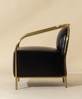 Cicero Black Bonded Leather Accent Chair -3
