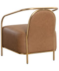 Cicero Cognac Faux Leather Accent Chair -4