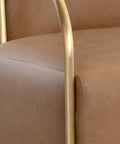 Cicero Cognac Faux Leather Accent Chair -5