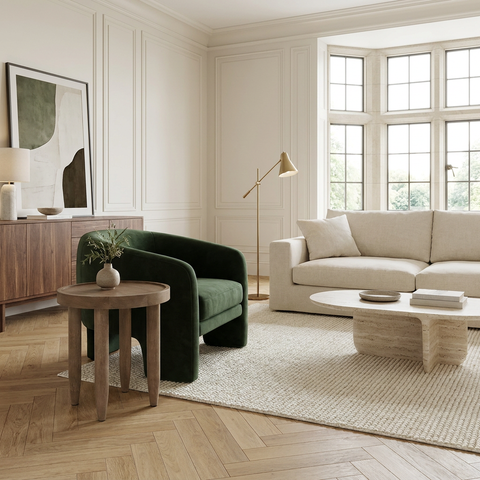 Cicoria Light Brown Mango Wood End Table