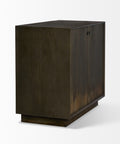 Cinder Dark Brown Reeded Mango Wood Accent Cabinet-5