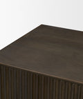 Cinder Dark Brown Reeded Mango Wood Accent Cabinet-6
