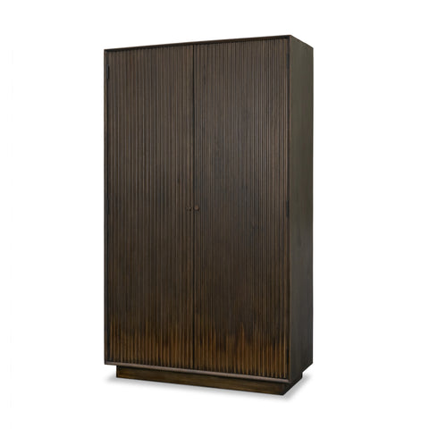 Cinder Dark Brown Wood Storage Cabinet -1