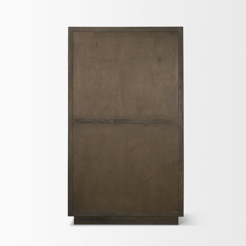 Cinder Dark Brown Wood Storage Cabinet -4
