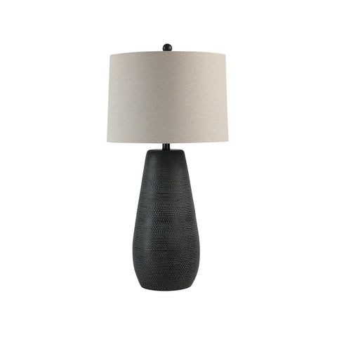 Cipria Hammered Black Resin Table Lamp-2