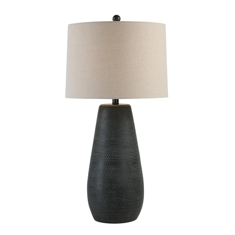 Cipria Hammered Black Resin Table Lamp-3