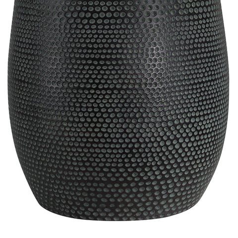 Cipria Hammered Black Resin Table Lamp-4