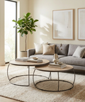 Clapp Light Brown Mango Wood Nesting Coffee Tables - Set of 2 Mercana