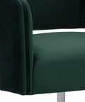 Claren Deep Green Sky Fabric Swivel Office Chair-5