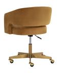 Claren Gold Sky Fabric Swivel Office Chair-4