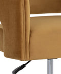 Claren Gold Sky Fabric Swivel Office Chair-5